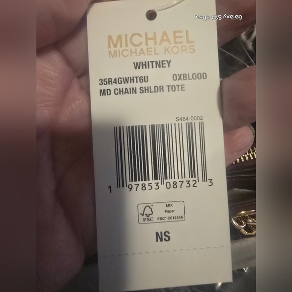 Michael Kors Whitney Medium Quilted Tote Bag NWT In Oxblood Color - Picture 6 of 6